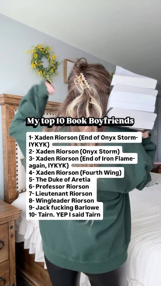 I thought it was time to update the lineup 🐉🙂‍↕️

#bookboyfriend #onyxstorm #fourthwing #fantasybooks #xadenriorson book boyfriend ranking book recommendations romantasy books