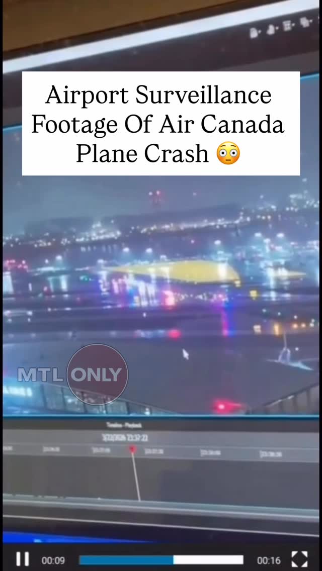 Airport Surveillance Footage Of Air Canada Plane Crash 😳 
.
#Montreal #Mtl #514 #Quebec #Canada