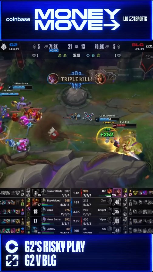 @Coinbase presents: Money Moves! Just as the game was starting to slip away from them, @g2esports risked it all at the Baron fight against BLG to claim game 1 in the #FST2026 Finals!
_
#lolesports #gaming #leagueoflegends
