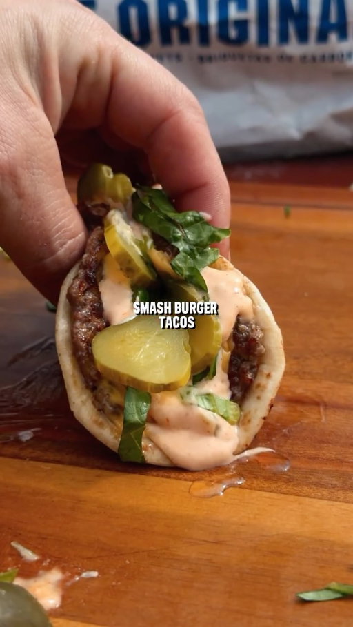 Smash Burger Tacos 🍔🌮 

Recipe:
-Press 80/20 ground beef balls into street taco sized flour tortillas.
-Smash the tortilla, meat side down, onto a 400 degree skillet without oil.
-Cook until the meat is just about done, then flip over, and add a slice of American cheese on top.
-Cook until the other size of the tortilla is golden and crispy and the cheese is melted.
-Top with lettuce, pickles, special sauce, and enjoy.

Special Sauce Ingredients:
1 cup mayo
3 tbsp ketchup
1 tbsp dijon mustard
2 tbsp diced onion
1 tbsp relish
1 tbsp white vinegar
1 tbsp garlic powder
1 tsp paprika
1 tsp salt
1 tsp black pepper