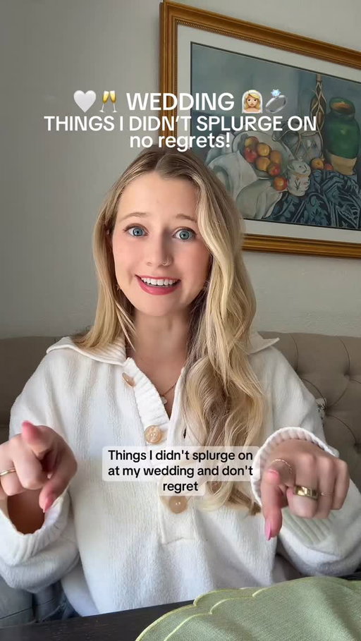 PSA: you don’t have to spend money on everything to have the best day 🤍

these are a few things I skipped for my wedding and would 100% do again

what would you skip?? 👀 #2026bride #2026wedding #weddingtipsandtricks #weddingplanningtips