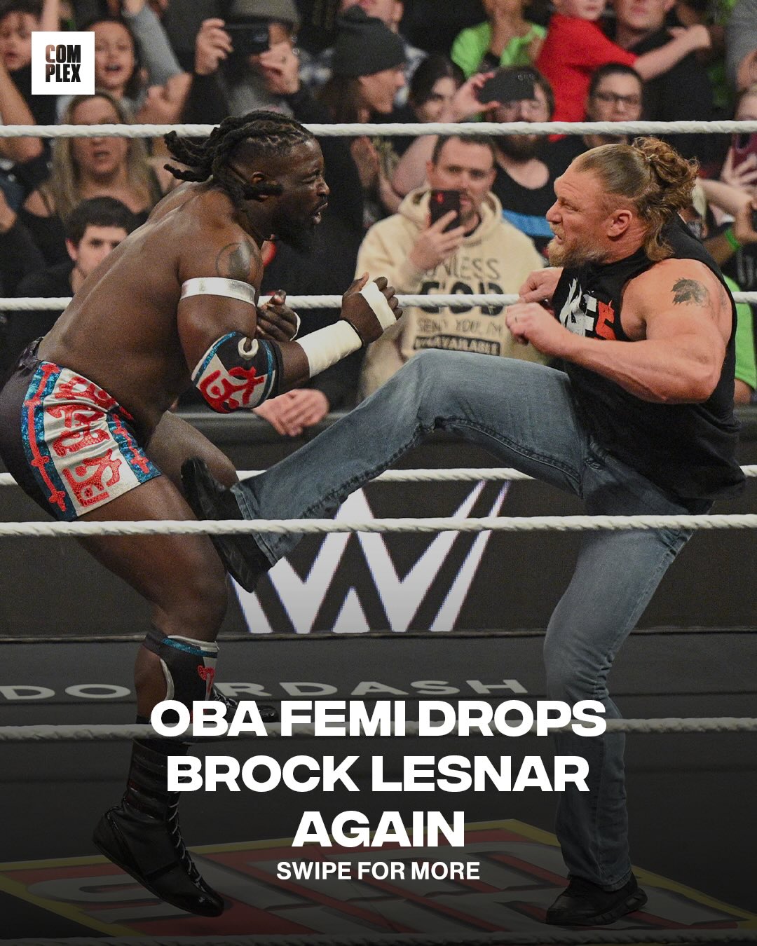 Idk, Oba Femi’s power might just be too much for Brock Lesnar 😳
