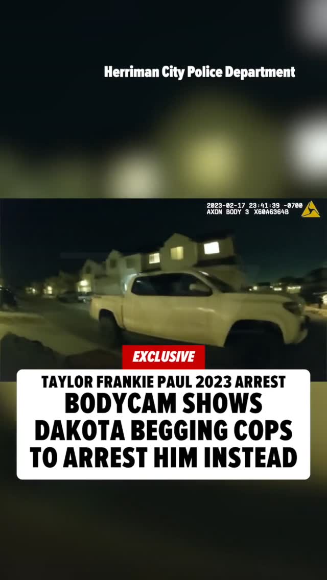 🚨 EXCLUSIVE: Newly released police bodycam footage obtained by TMZ from Taylor Frankie Paul’s 2023 arrest reveals even more chaos from that night -- including Dakota Mortensen pleading with cops to take him to jail instead.

🎥 Herriman City Police Department