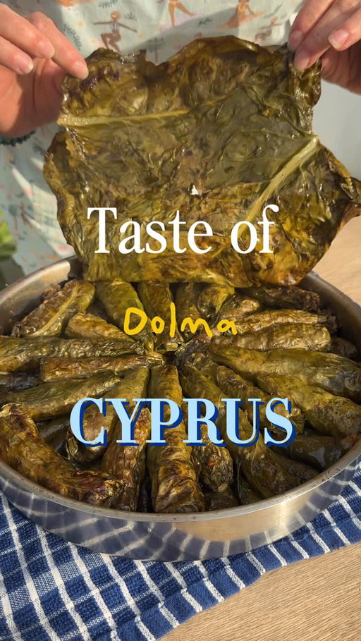 Cooking dolma with my mum! This is taste of Cyprus
 
Today we are cooking Dolma - vine leaves stuffed with spiced rice 

Recipe: 
50 vine leafs 

For the filling 
250g rice - short grain 
5g fresh mint 
10g parsely 
20g tomato paste 
200g grated tomatoes 
10g pomegranate molasses
2 onions 
100ml olive oil
salt & pepper 

method: first wash the rice well, once the water is clear allow the rice to soak for 20-30 mins, then prepare the vine leafs by triming the stalk. finely chop the onion herbs mix everything together season well & add around 20g stuffing to vine leaf, first wrap the back of the vine leaf, then the side and then roll the rest like a cigar. place vine leafs on a seasoned pan or tray with olive oil and tomato paste to give more flavour, then cover the dolma with veg/ chicken stock, cook for 30-40 mins in 180 oven or low stove heat.

Thanks Anne 

#tasteofcyprus #dolma #cyprus #vineleaf