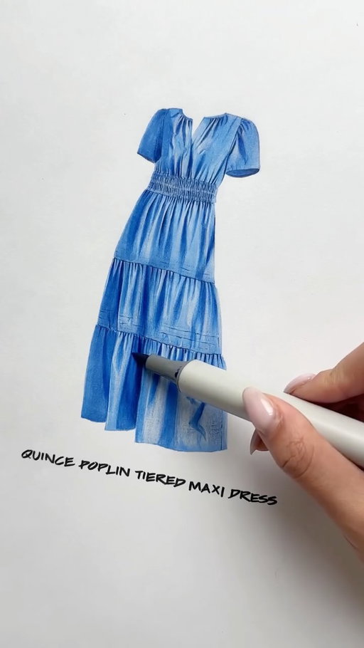 a study of fabric folds with the new spring dress collection from @onequince #styledbyquince