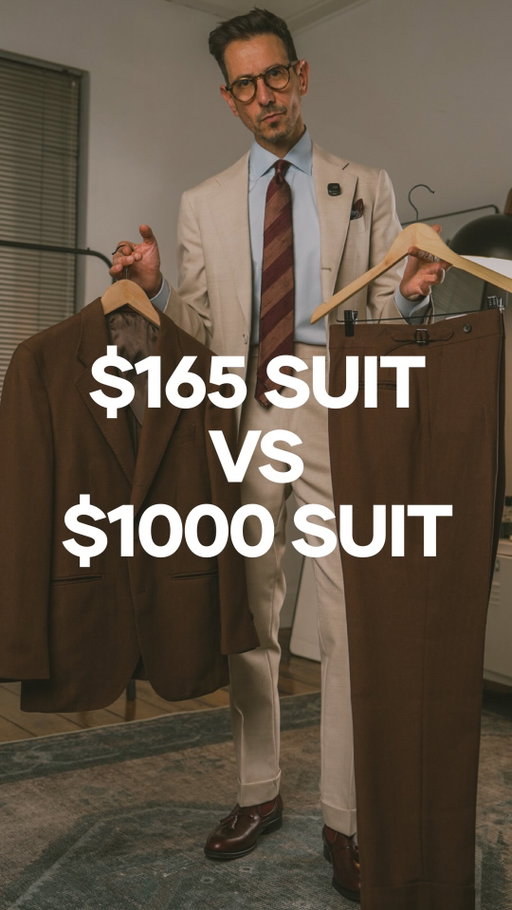Now I’m a big believer in quality over quantity always. But I also believe that budget should never stop you from achieving your fashion goals and that everyone’s budget is different. With this in mind, I tried out a $165 suit to see how it compares to a $1000 suit - so that you don’t have to. 

Was it worth it? Well, the fit is better than I was expecting and a little time at the tailor will definitely fix most of the issues I found. The fabric though, will always  fall short at this price point. It’s mostly synthetic so even the small amount of linen won’t make it very breathable. In saying that, the jacket is unlined and the fabric is incredibly lightweight. 

With regards to sizing, I’m 1.78m (5,83 feet) and weigh around 67kg (148lbs) - my size is usually a 46 jacket and 30/31 trousers. After checking the size guide on this suit I went with a 50B though, I should have maybe gone with a 52A for longer sleeves and a slimmer waist. 

If you want to check the suit out for yourself just comment ‘link’ and I’ll drop you a DM with all the details. I am doing the DM’s manually so apologies upfront if it takes a little longer to get back to you. 

#budgetfashion #menstyle #budgetstyle