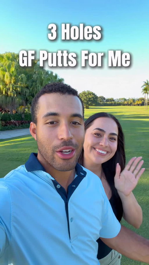 3 Holes but my GF putts for me🏌🏻‍♂️ #golf #golfer #golfswing