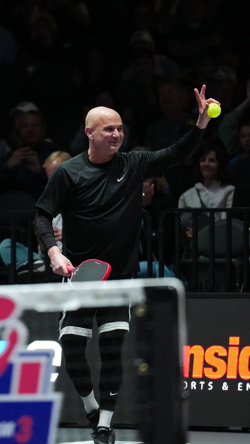 Trust built this stage...Andre Agassi thanks Ares Management for backing the growth of Pickleball Slam🤝