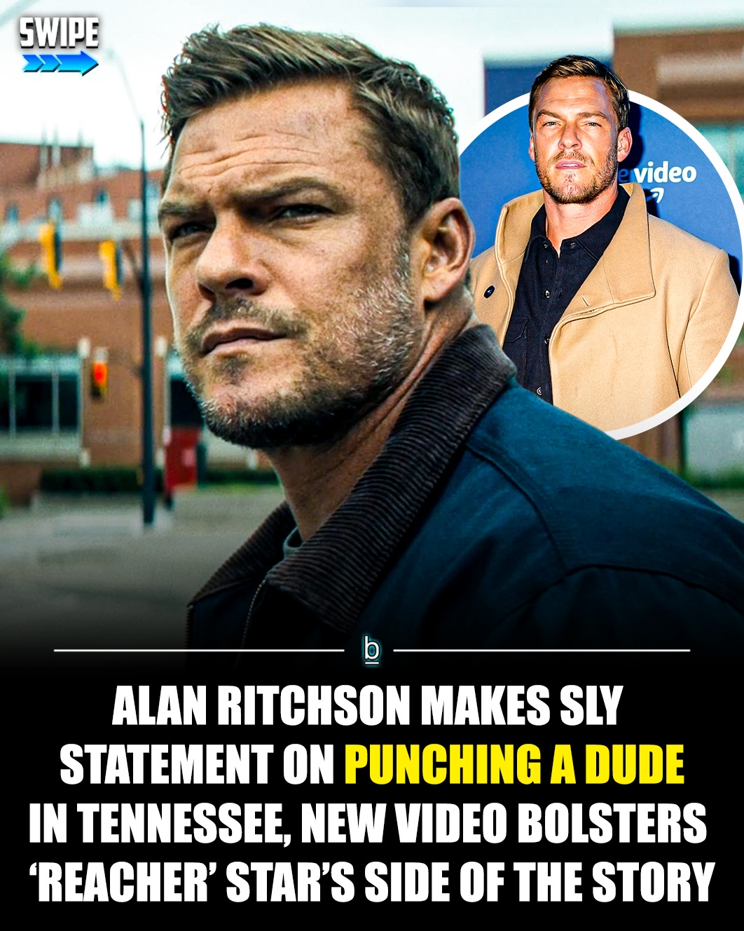 Reacher star Alan Ritchson has released a brief statement in response to the altercation he got into with Tennessee man Ronnie Taylor over the weekend. 🏍️

Video showed Ritchson punching Taylor on a suburban Tennessee street due to an altercation over his motorcycle.

On Monday, Ronnie Taylor spoke to TMZ to tell his side of the story, claiming that he took issue with the way that Alan Ritchson and his sons were riding their motorcycles through the neighborhood. 🏡

🗣️ - “I was trying to get him to stop revvin’ and speedin’ through the neighborhood. He was on his motorcycle, loud as hell, and he had his kids out there too, ridin’ around. It was dangerous.So I got out in front of his bike and blocked him, and I pushed him,” Taylor told TMZ.

“I did push him because he was coming towards me on his, on his bike. He did it again for a second time. I pushed him a second time, and I think the second time he got off his bike and kicked the crap outta me.” 🤔

Following Taylor’s comments, Ritchson shared a brief of poignant statement to Instagram by sharing the famed Napoleon quote, “Never interrupt your enemy when he is making a mistake.”

Additional video that’s been published shows what started the altercation, with Taylor jumping in front of Ritchson’s bike as he was riding down the street. 😬

Ritchson had to then abruptly break, which sent him tumbling over his handlebars. At the time of this writing, police are investigating the incident but no arrests have been made.

Follow 👉 @brobible for all things “dude” 😎 

#tv #movies #guys #dudes #men