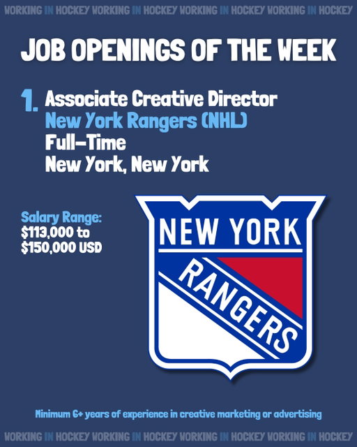 Now THESE are some hockey dream jobs! 👀

Comment below if you’re interested in one of the roles, or DM me, and I’ll happily send you their application link directly! Good luck 👊