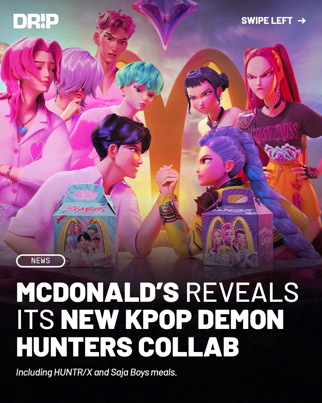 McDonald’s has announced a new KPop Demon Hunters collaboration, featuring two themed meals: HUNTR/X and Saja Boys. 

The collab officially drops on March 31, with McDonald’s giving fans a first look at the limited-time offerings. 

Will y’all be copping? 

#kpopdemonhunters #huntrx #sajaboys #mcdonalds