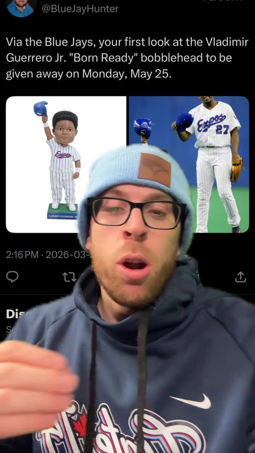 The Vladdy born read bobblehead giveaway looks absolutely unbelievable