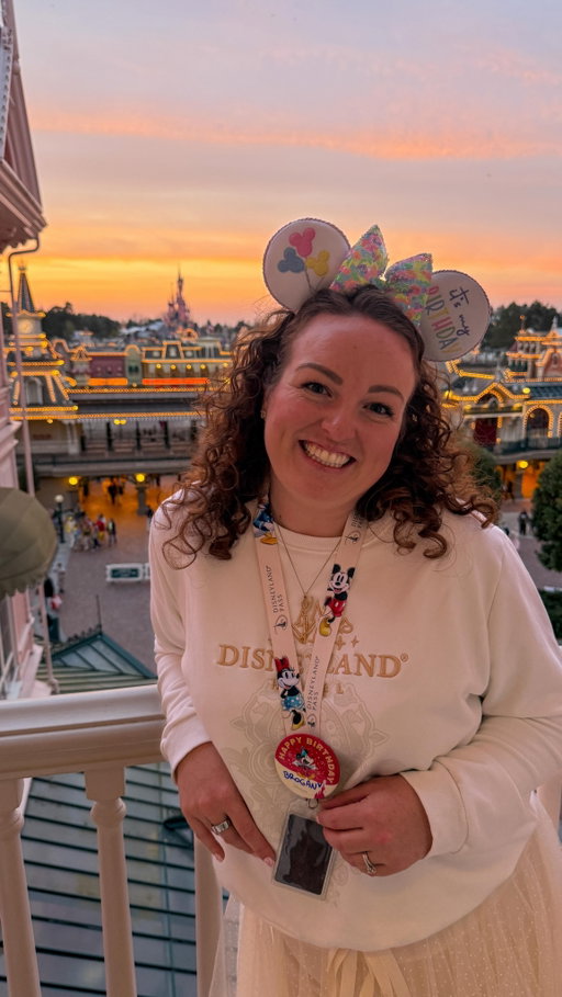 I’ve dreamed of staying in a castle view room at @disneylandparis my whole life. This view made me SOB when we walked in. Best birthday ever. Can’t wait to spend the next few days here. 🥹🫶🏰✨ #disneylandparis #castleclubdisneylandhotel #disneylandparishotel