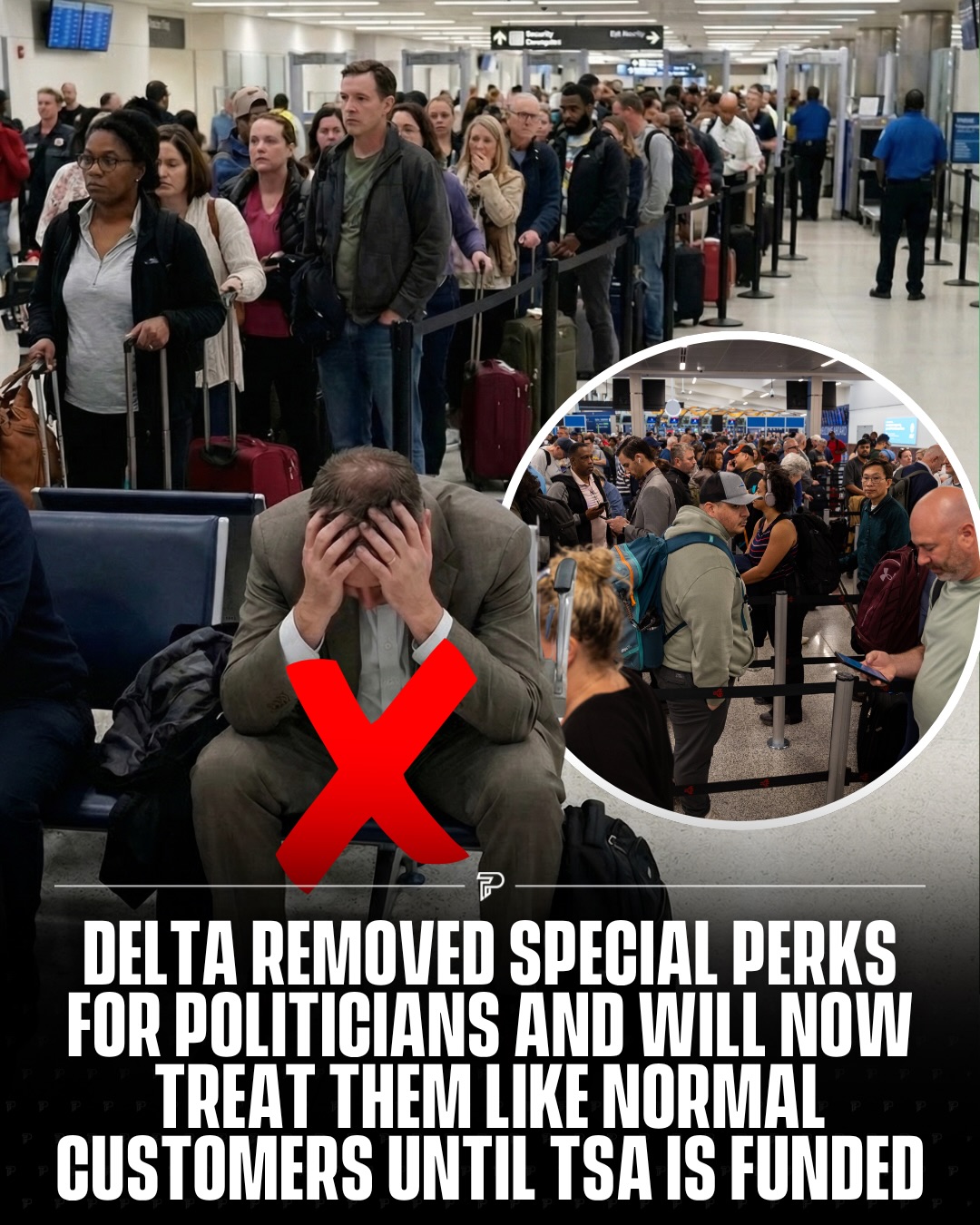 Delta Air Lines has suspended its special travel services for members of Congress until the Transportation Security Administration is fully funded.

The move comes during the ongoing DHS shutdown, which has created longer airport lines and staffing strain for TSA officers.

Until the funding issue is resolved, lawmakers will be treated like regular passengers on Delta flights.

Source: @perfectunion

#viral #news #pubity