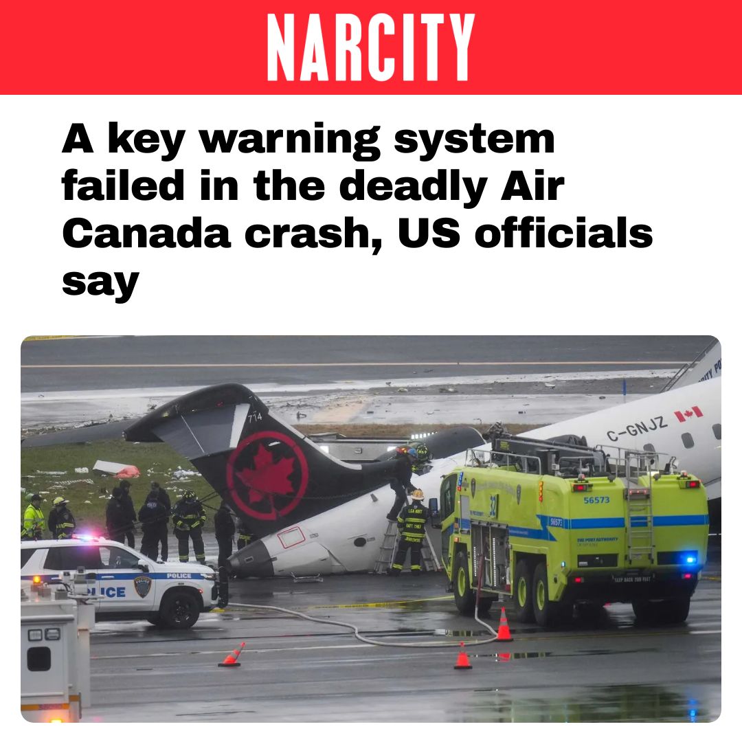 A key warning system failed in the deadly Air Canada crash, US officials say
