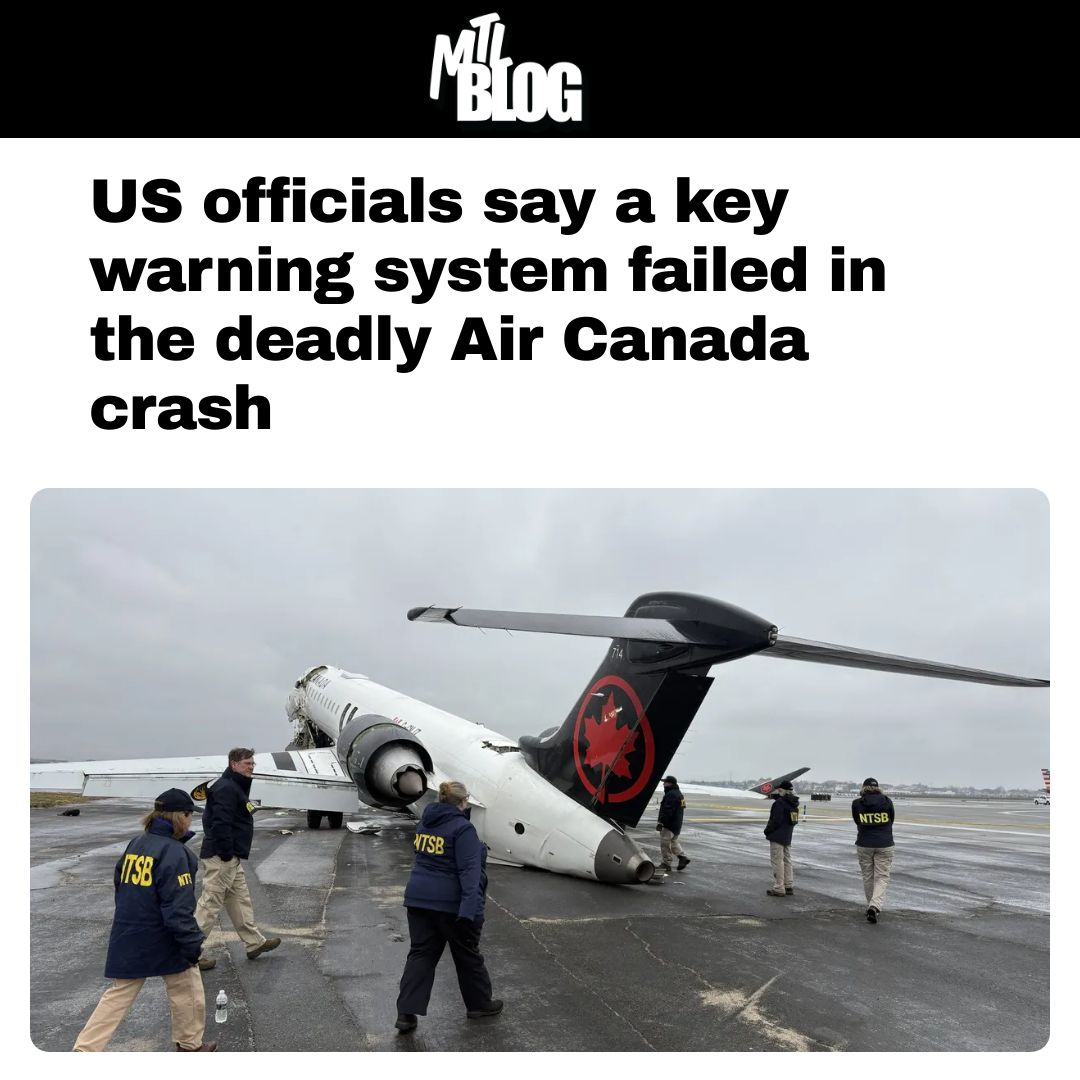 US officials say a key warning system failed in the deadly Air Canada crash