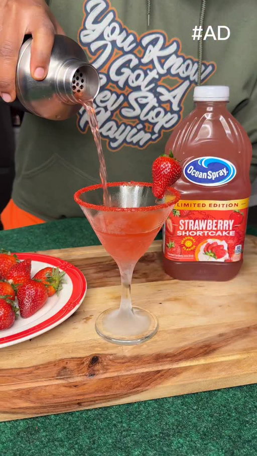 Strawberry Shortcake Mocktails 🍓🔥 using @oceansprayinc’s Limited Edition Strawberry Shortcake Juice… and yeah, it’s BACK IN STOCK! Who’s making this now that the weather’s heating up? #ad #oceanspraypartner

Strawberry Shortcake Margarita (Mocktail):
• 4 oz Strawberry Shortcake juice
• 1 oz fresh lime juice
• 0.5 oz simple syrup (adjust to taste)
• Splash of soda water
• Ice
(Optional: rim glass with sugar + crushed graham cracker for a “shortcake” vibe)

Strawberry Shortcake Lemon Drop (Mocktail):
• 4 oz Strawberry Shortcake juice
• 1 oz fresh lemon juice
• 0.5 oz simple syrup
• 0.5 oz grenadine
• Ice
(Optional: sugar rim for presentation)