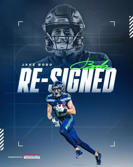 We’ve re-signed Jake Bobo.

#GoHawks x @amfam