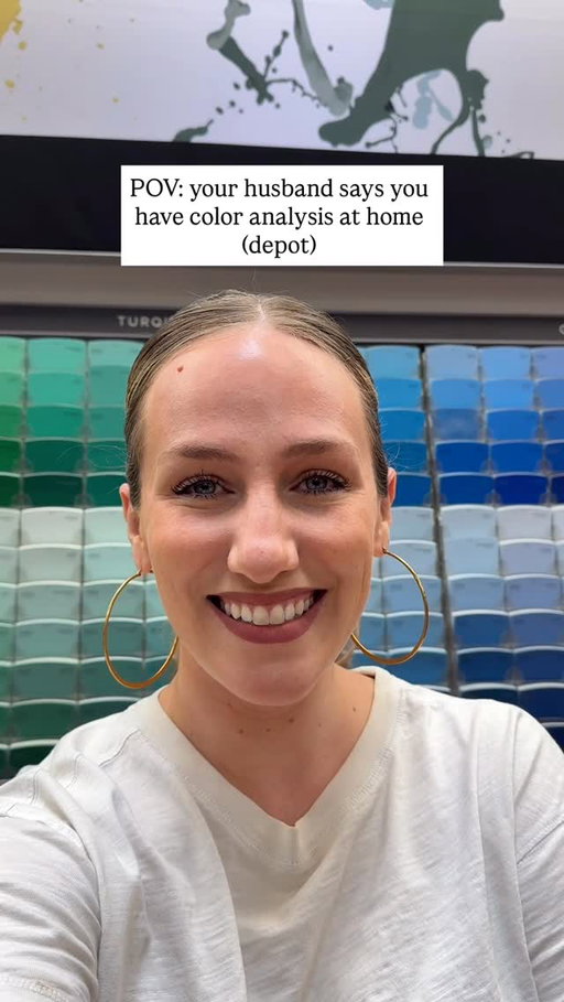 Did you come from the BTS video? 😂 So what season am I?! 

maybe @behrpaint & @homedepot could have this but as material so you can drape over yourself what color would look best next to you on your walls 💀

#coloranalysis