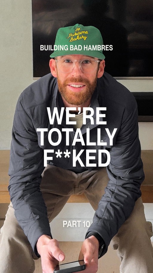 We made a $106k blind bet.

And still here. Still insane that we built a million-dollar burrito business on baggies and stickers.

The lesson: Just start janky. It gets better.