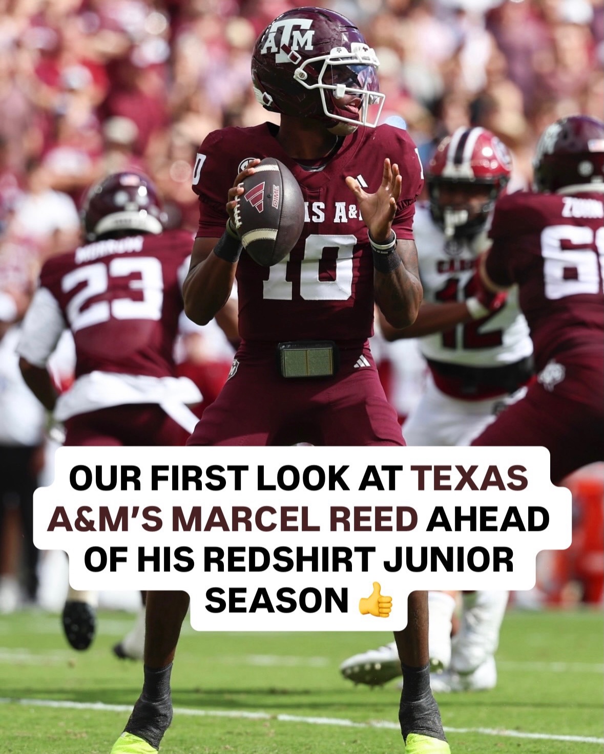 The returning QB1 for the Aggies looks to build up his resume ahead of the 2027 NFL draft 👀

(Via travis_l_brown/X of KBTX Sports)