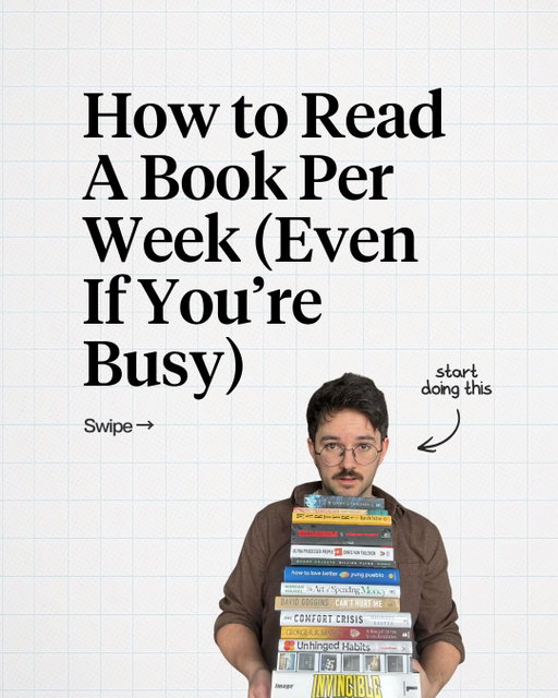 Did you know 40% of Americans didn’t read a single book last year?

I’m not saying you have to read a book every single week. 

But I am saying it’s way easier than you think.