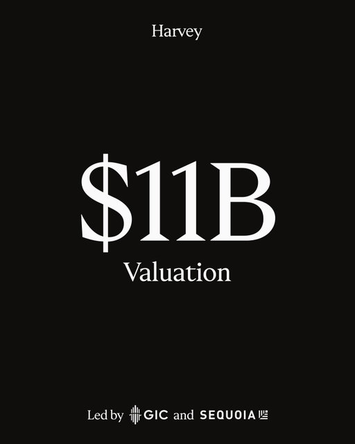 $11B valuation.

Today, we announced a $200M funding round co-led by GIC and Sequoia, with participation from Andreessen Horowitz, Coatue, Conviction Partners, Elad Gil, Evantic, and Kleiner Perkins.

This funding will expand the 25,000+ custom agents our customers run on Harvey and scale the embedded legal engineering teams building and optimizing them inside the world’s leading law firms and legal departments.

Grateful to our customers, employees, and investors for their partnership, trust, and shared vision.