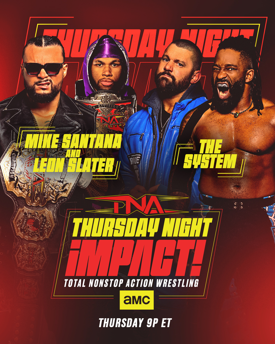 An all-star tag team main event, Moose's revenge continues, blockbuster singles matches and so much more coming your way on the final edition of #TNAiMPACT before #TNASacrifice TOMORROW at 9/8c on AMC!
