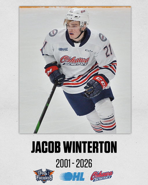 The #OHL is saddened to learn of the passing of Jacob Winterton following a courageous battle with cancer at the age of 25.

A member of the @FlintFirebirds and @OshawaGeneralsOHL, the league extends its thoughts and condolences to the Winterton family, as well as Jacob’s friends during this difficult time.