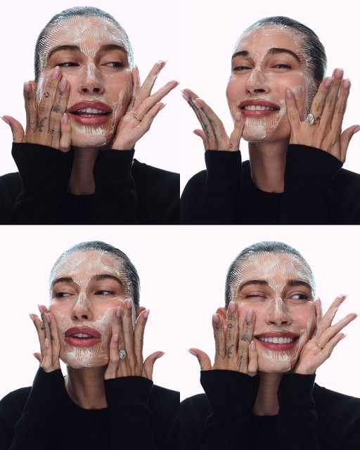 masking, glowing, rhode-ing 🤍 @haileybieber