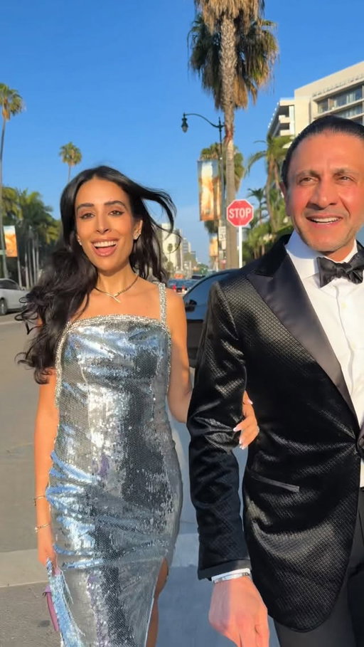 How did he do?! Arriving to a Beverly Hills wedding in style, thanks to @bentleymotors @bentleynewsroom #beverlyhills #hermes #bentleycontinental #gowns #bvlgari
