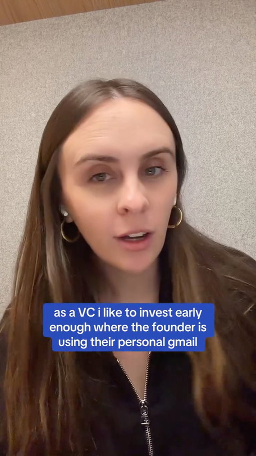 as a VC i like to invest early enough where the founder is using their personal gmail