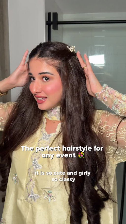 The perfect hairstyle for any event ✨ @lorealparis 
 Products used:
L’Oréal Paris Hair Expertise Density Booster Hair Serum
L’Oréal Paris Elnett Satin Extra Strong Hold Hairspray
#hairinspo #hairstyletutorial #hairgrowth #haircare #ad