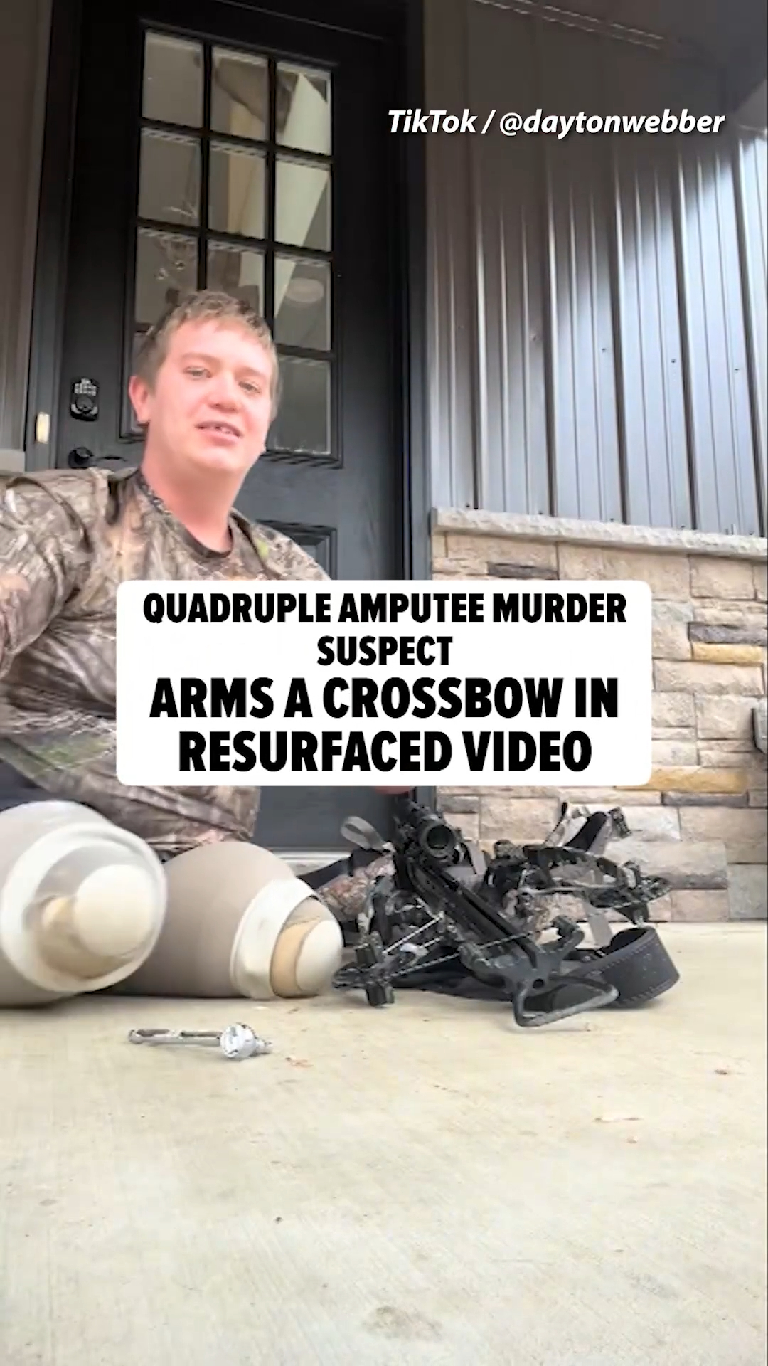 👀 It seems Dayton Webber -- the quadruple amputee accused of shooting a man to death earlier this week -- isn't just a fan of guns ... because a new video shows him loading up a crossbow. 

All the details at the link in bio. 

🎥: TikTok / @daytonwebber
