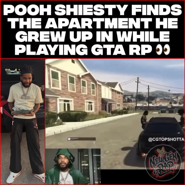 Pooh Shiesty Goes To His ChildHood Home In GTA RP