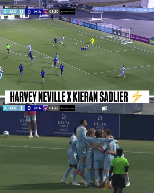 𝙒𝙃𝘼𝙏 𝘼 𝙎𝙏𝘼𝙍𝙏 𝙁𝙍𝙊𝙈 𝙎𝙋𝙊𝙍𝙏𝙄𝙉𝙂 𝙅𝘼𝙓  ⚡️

Harvey Neville finds Kieran Sadlier for the first home goal for @sporting_jaxmens in USL Championship history!