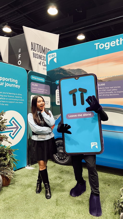 #AD You found the best booth at @vanautoshow 👀 @TheICBC is the presenting sponsor of this year’s Vancouver International Auto Show, now on until March 29! 

Visit the BC Parks–inspired booth to explore interactive displays, learn more about road safety initiatives, and enter for a chance to win a $1,000 camping kit for your next B.C. adventure. Don’t miss the the distracted phone suit & the EV Test Drive Lounge, where you can get behind the wheel and try driving EVs yourself!

📍Vancouver Convention Centre 
March 25-29