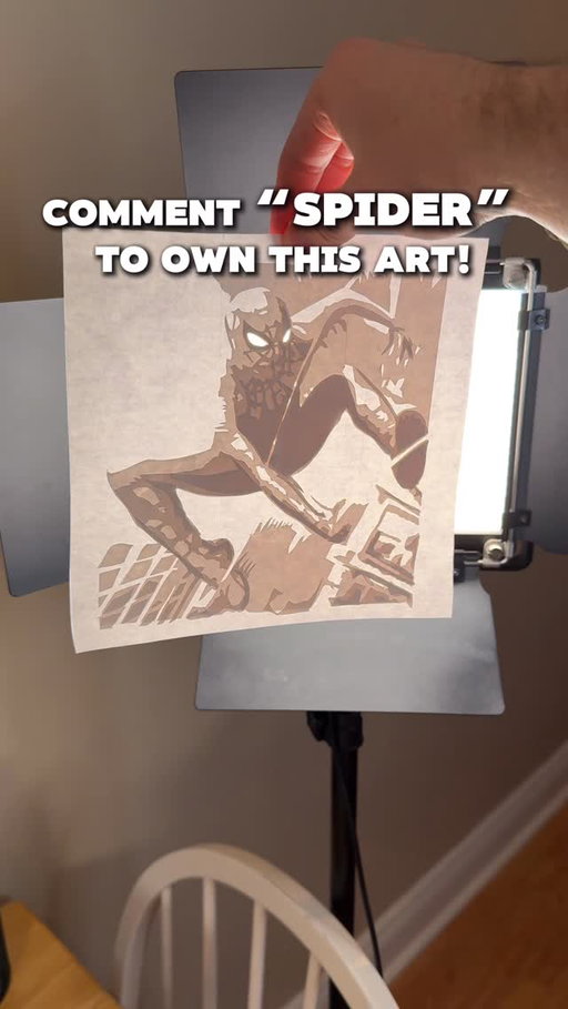Comment “SPIDER” to own this art piece! 😳🕷️#spiderman#art#challenge