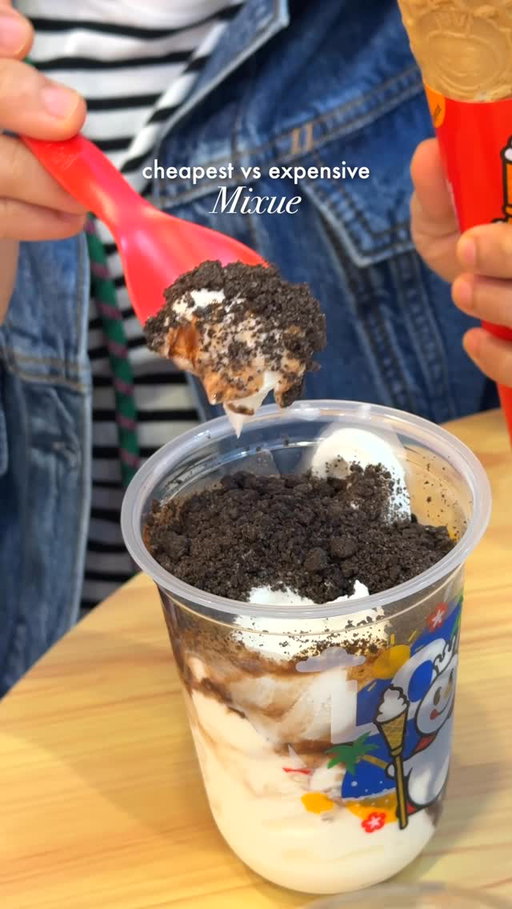 Finally tried this budget-friendly fave 🍦💸 Worth the try kaya? 👀
Cheapest vs Expensive is back featuring Mixue ice Cream and tea ! ✨