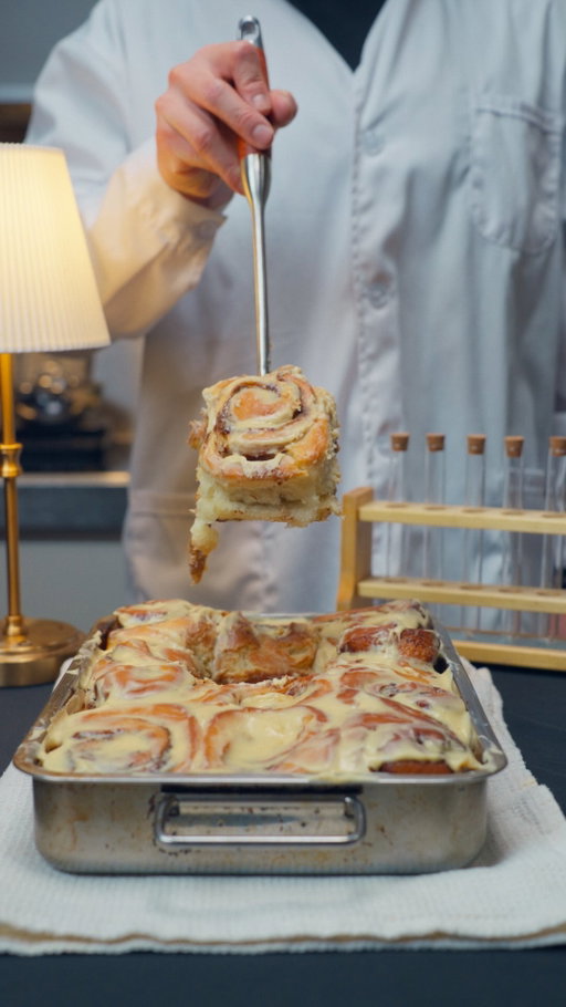 Cinnamon rolls made with Science 👨‍🔬🧪🧈
.
Cinnamon rolls is probably one of the most popular baked goods out there and today we are making it according to science 👨‍🔬
Full recipe on my Substack! 
https://dumpedlingss.substack.com/p/science-based-cinnamon-rolls
(Or Comment “Recipe” to be sent a direct link <3) 
.
The objective here were the following:
* The dough to be enriched, have high hydration and be strong but have extensible gluten
* To Rise predictably and not overproof
* To have a filling that stays inside, melts into a syrup and doesn’t dry out
* Baked so it is fully set inside without drying the edges
* The frosting to be glossy, stable and not runny
.
yeast used @allinsonsflour 
flour used @marriagesflour (very strong bread flour - My favourite ! ) 
.
#cinnamonrolls #sciencebased #science #baked #cinnamonroll