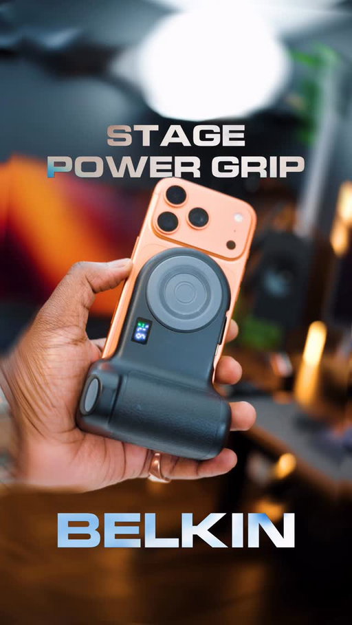 Turn your phone into a mini camera rig
The Stage PowerGrip from @belkin snaps on with MagSafe and instantly gives your phone a real camera-style grip. 

Way easier for photos, videos, and even one-hand shooting.

But it’s not just a grip...
Charges your phone wirelessly
9,300 mAh power bank built in Retractable USB-C cable + extra USB-C port

Charge up to 3 devices at once
Tripod mount for vertical or horizontal shots

So yeah... it basically turns your phone into a portable camera rig you can carry anywhere.
Would you actually add this to your everyday carry? #belkin #magsafe #iphoneaccessories #contentcreatorgear #everydaycarry