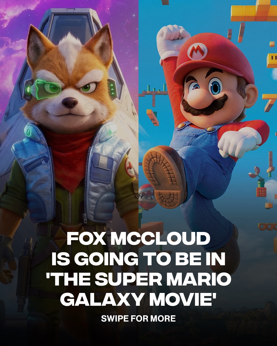 We are so up 🔥😭

Fox McCloud will officially have a role in the upcoming ‘SUPER MARIO GALAXY MOVIE’

[📸: Universal Pictures]