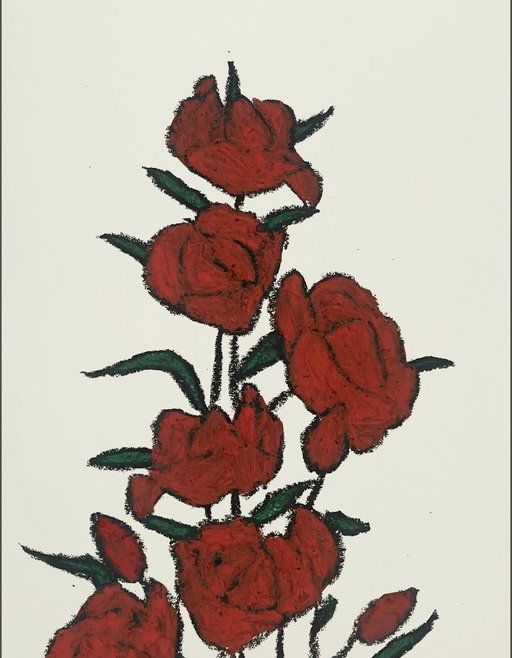 Flowers are one of my favorite things to draw 🖍️
This time: red roses blooming over the course of 32 frames, using oil pastel on paper- a new animation made for my friends at @madhippiebeauty 
Swipe for a glimpse into the process.