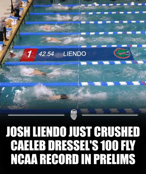 LIENDOOOOOOOOOOOOOO!!

🚨 NEW NCAA RECORD 🚨

JOSH LIENDO. 42.54 100 FLY.

After YEARS with Caeleb Dressel’s 100 fly NCAA record at his fingertips, Josh Liendo just COOKED it in prelims at NCAAs.
