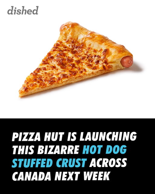 A what on WHAT?!? 🤯

@pizzahutcanada is mashing up two gameday staples with its Hot Dog Stuffed Crust: a pizza with a weiner on the crust 🍕 🌭

This limited-time pizza fusion is available starting next Monday (March 30) across Canada, and it might just be the most efficient way to eat both a hot dog and pizza at the same time 🤣

🗓️ Launches Monday, March 30

Would you try one? 🤔