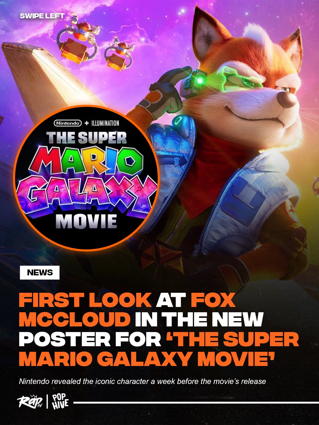 Fox McCloud will officially appear in ’The Super Mario Galaxy Movie’‼️ 👀

Are y’all excited to see the movie on April 1st⁉️