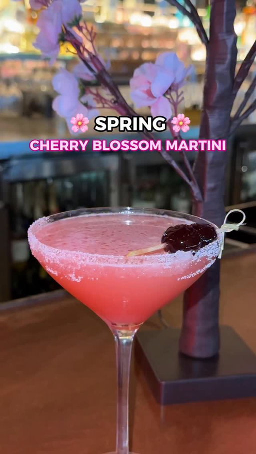 rolling into spring with a Cherry Blossom Martini 🌸
