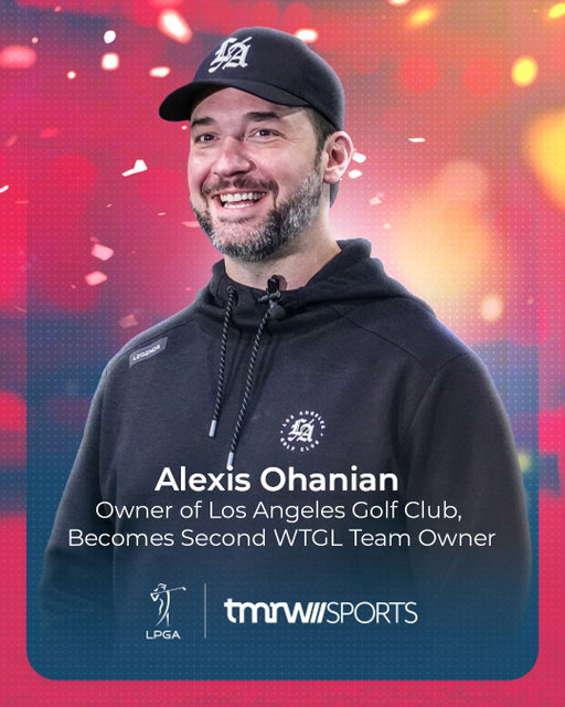 LA is officially in the mix.

@alexisohanian joins as the second WTGL team owner, alongside Arthur M. Blank and Atlanta.

Set to launch later this year, WTGL is building a premier platform for women’s team golf, featuring top @lpga_tour stars.