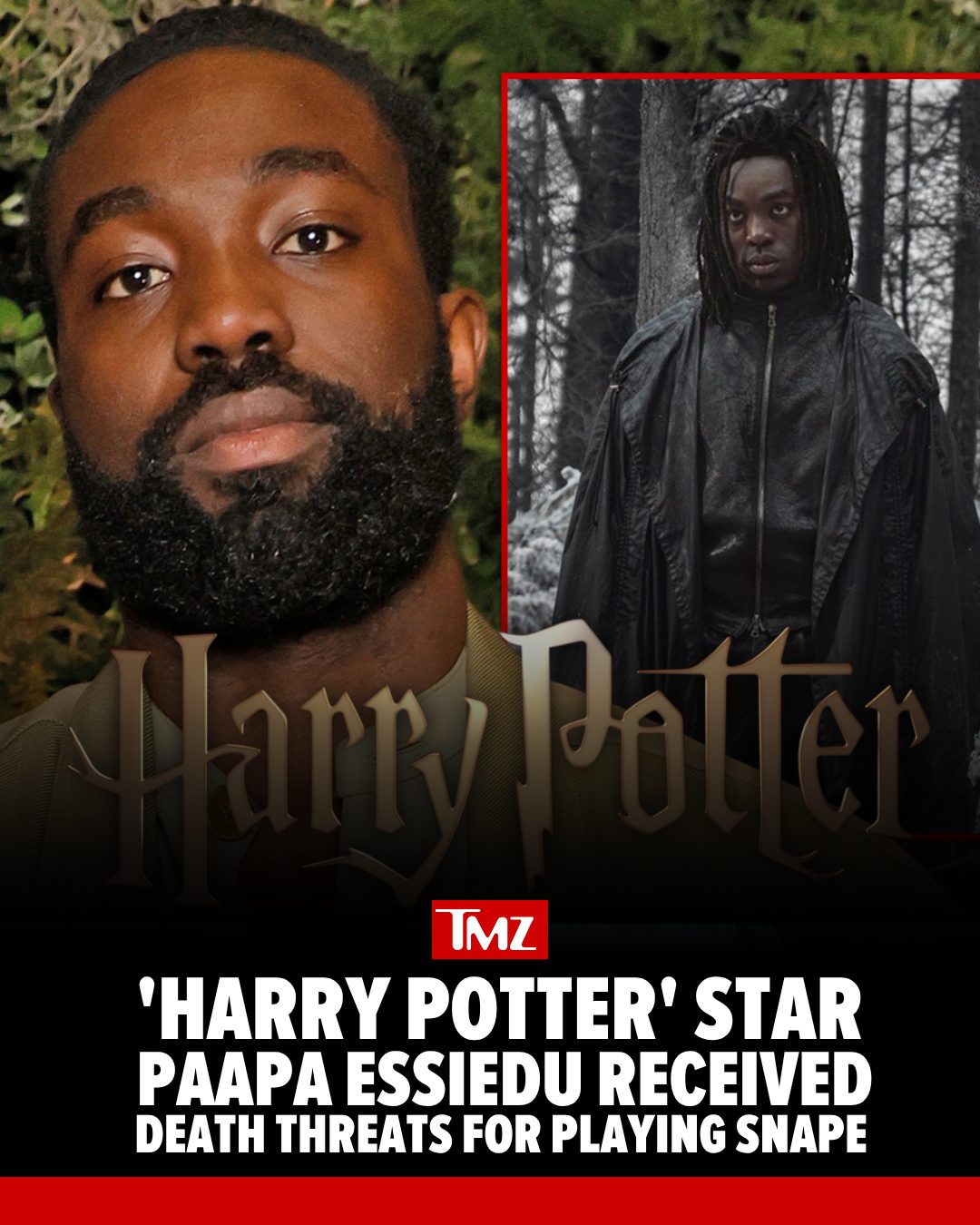 💔 Paapa Essiedu says he's gotten an onslaught of racially charged death threats since getting cast as Snape in the upcoming 'Harry Potter' series. 

The full story at the link in bio. 

📷: Getty / HBO Max Composite