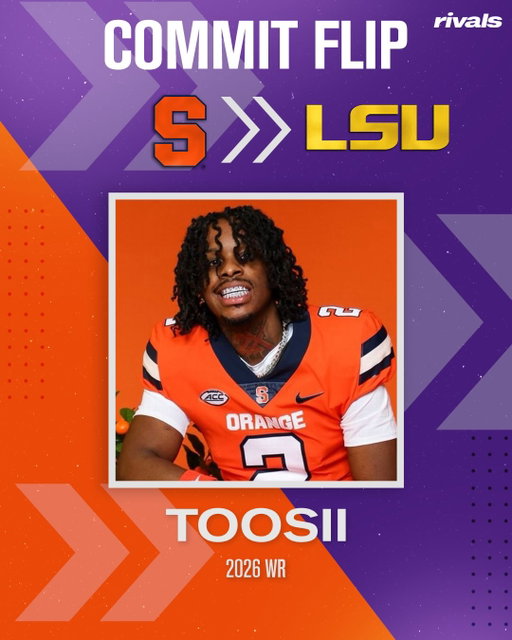 Toosii (Nau’Jour Grainger) has officially been added to LSU’s football roster as a freshman WR🐯

The 26-year old rapper is best known for his hit track ‘Favorite Song.’

Follow @Rivals.IG for the latest recruiting news and intel